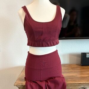 JOYLAB workout set Burgundy maroon
